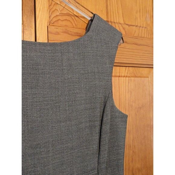 Magaschoni US 6 Sleeveless Fitted Wool Sheath Career Dress Gray - Picture 7 of 14